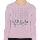 Game Day Gray Retro Script Women's Long Sleeve Tee