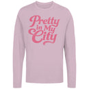 Pretty in My City Pink Retro Women's Long Sleeve Tee