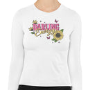 Darling Floral Butterfly Art Women's Long Sleeve Shirt