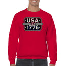 USA EST 1776 Vintage Patriotic Men's Sweatshirt