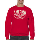 America Land of the Free 1776 Eagle Men's Sweatshirt