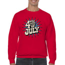 4th of July Retro Burst Design Men's Sweatshirt