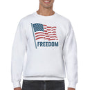 Distressed American Flag Freedom Men's Sweatshirt
