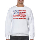 America the Beautiful Floral Flag Art Men's Sweatshirt