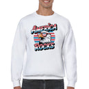 America Rocks Eagle Sunglasses Retro Men's Sweatshirt