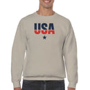 USA Bold Typography Star Design Men's Sweatshirt