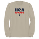 USA Bold Typography Star Design Men's Sweatshirt