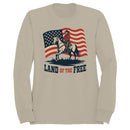 Land of the Free Cowboy Patriotic Men's Sweatshirt