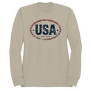 USA Est. 1776 Vintage Oval Patriotic Men's Sweatshirt