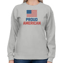 Proud American Flag Patriotic Women's Sweatshirt