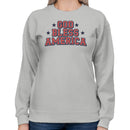 God Bless America Patriotic Stars Women's Sweatshirt