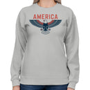 America Bald Eagle Freedom Emblem Women's Sweatshirt