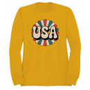 Retro USA Patriotic Flower Men's Sweatshirt