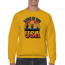 Born in the USA Retro Desert Sunset Men's Sweatshirt