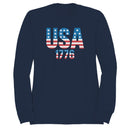 USA 1776 Patriotic American Flag Men's Sweatshirt