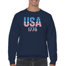 USA 1776 Patriotic American Flag Men's Sweatshirt