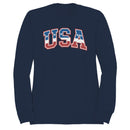 USA Red White Blue Patriotic Graphic Men's Sweatshirt
