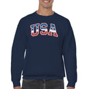 USA Red White Blue Patriotic Graphic Men's Sweatshirt