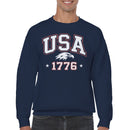 USA 1776 Patriotic Eagle Graphic Men's Sweatshirt