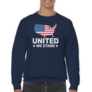 United We Stand American Flag Map Men's Sweatshirt