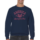 America 1776 Land of the Free Eagle Men's Sweatshirt