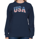 USA Patriotic Stars and Stripes Women's Sweatshirt