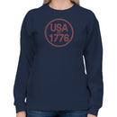 USA EST 1776 Patriotic Vintage Women's Sweatshirt