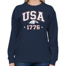 USA 1776 Patriotic Eagle Graphic Women's Sweatshirt