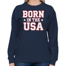 Born in the USA Patriotic Stars Women's Sweatshirt