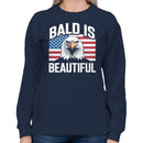 Bald Is Beautiful American Eagle Pride Women's Sweatshirt