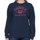 America 1776 Land of the Free Eagle Women's Sweatshirt