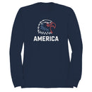 Patriotic Eagle Head Graphic Women's Sweatshirt