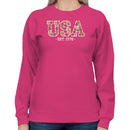 USA Est. 1776 Floral Patriotic Women's Sweatshirt