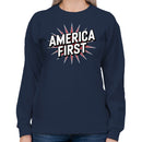 America First Patriotic Starburst Women's Sweatshirt
