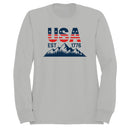 USA EST 1776 Patriotic Mountain Men's Sweatshirt
