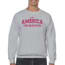 America the Beautiful Patriotic Stars Men's Sweatshirt