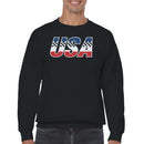 USA Racing Flag Patriotic Men's Sweatshirt
