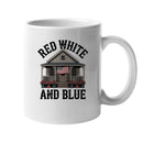 Red White and Blue Patriotic Porch Unisex Mug