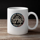 Liberty Freedom Justice EST 1776 Vintage Unisex Mug
