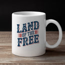 Land of the Free Patriotic Design Unisex Mug