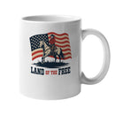 Land of the Free Cowboy Patriotic Art Unisex Mug