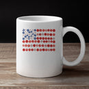 America the Beautiful Floral Flag Art Unisex Mug