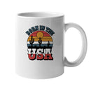 Born in the USA Retro Desert Sunset Unisex Mug