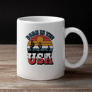 Born in the USA Retro Desert Sunset Unisex Mug