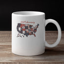 250th Anniversary USA Floral Map Art Unisex Mug