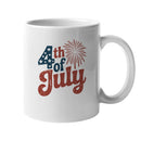 4th of July Fireworks Retro Unisex Mug