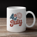 4th of July Fireworks Retro Unisex Mug