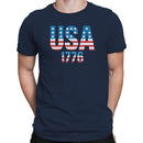 USA 1776 Patriotic American Flag Men's T-shirt