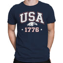 USA 1776 Patriotic Eagle Graphic Men's T-shirt