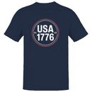 USA 1776 EST Patriotic Vintage Circle Men's T-shirt